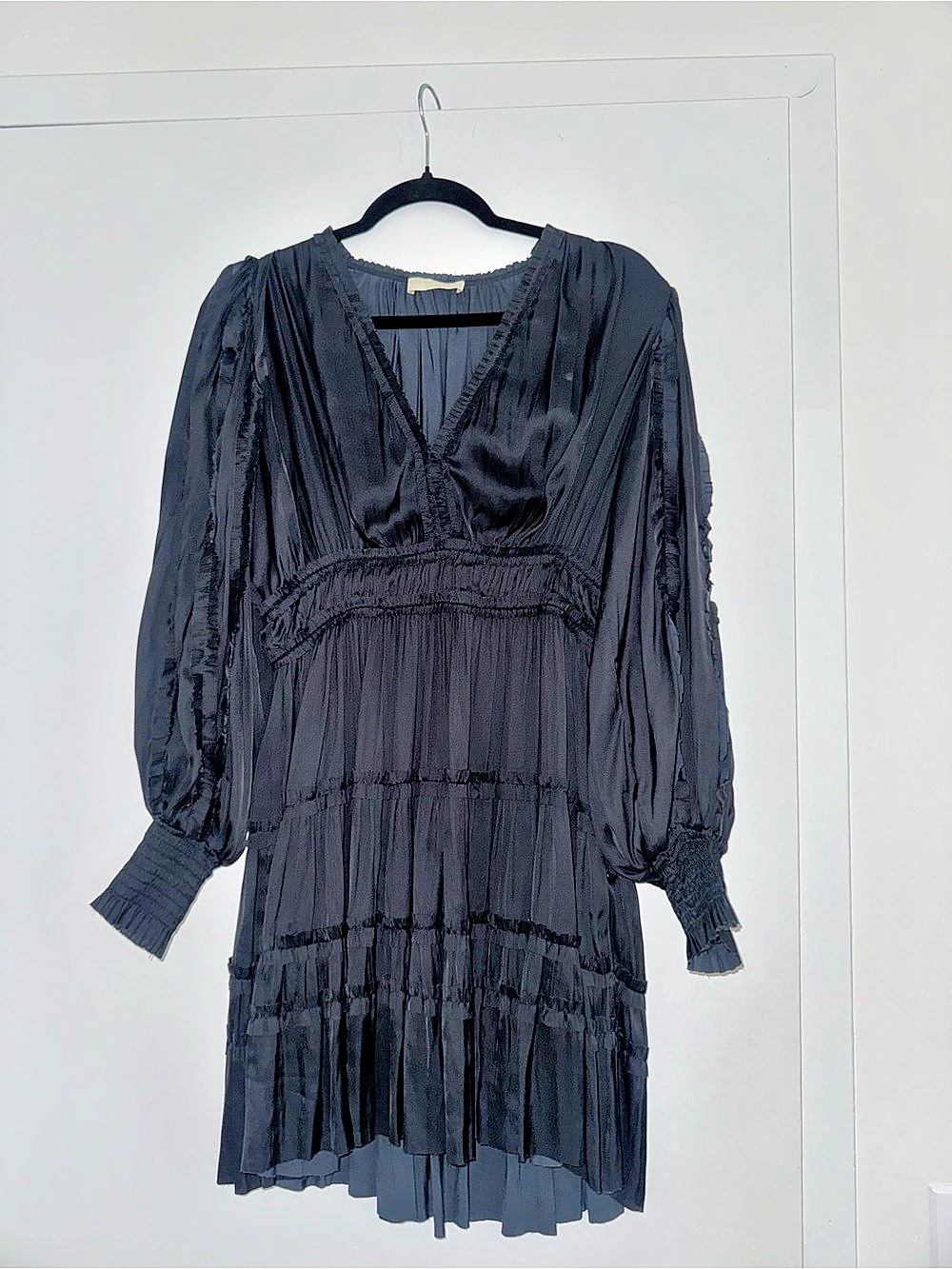 Ulla Johnson Black Long Sleeve Mini Dress